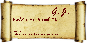 György Jermák névjegykártya